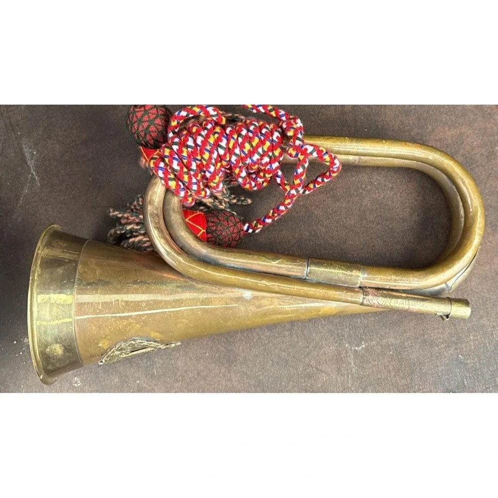 Vintage Brass University Western Australia Bugle Colorful Tassel reenactment